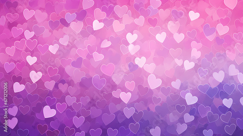 Purple Heart Bokeh PPT Background Poster Wallpaper Web Page