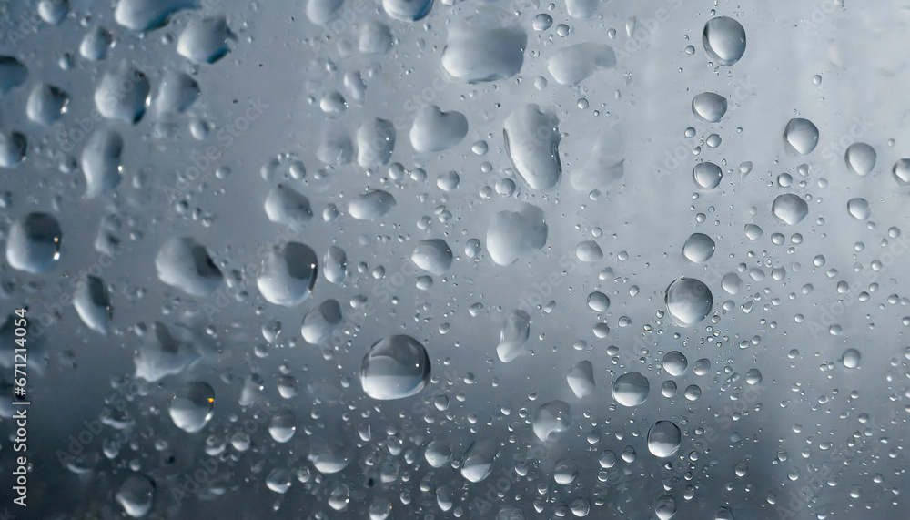 Striking Water Drops on Glass