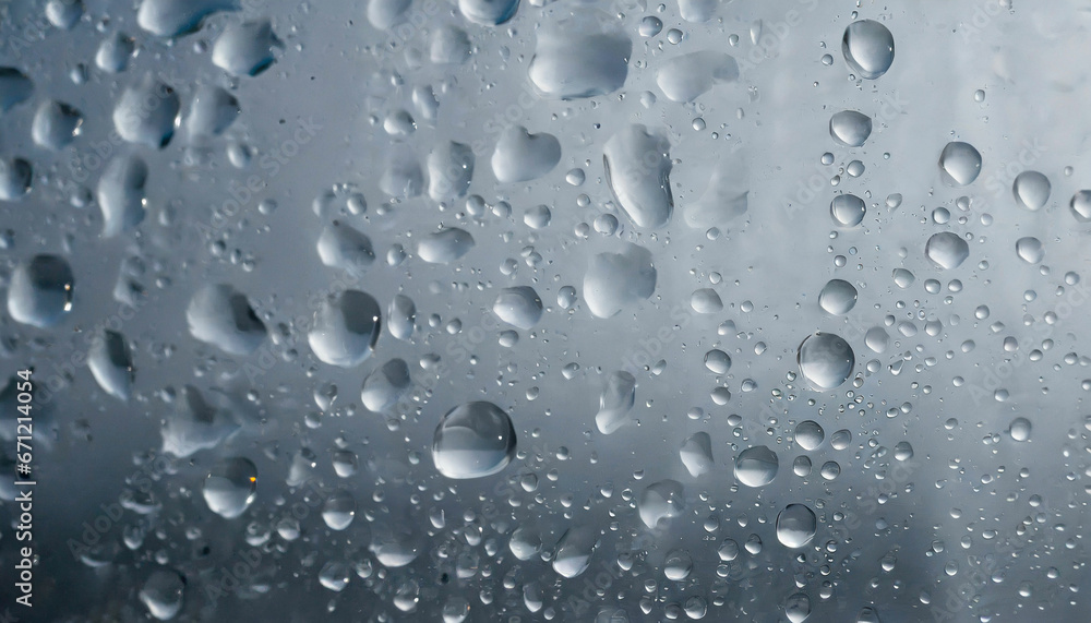 Striking Water Drops on Glass Striking Water Drops on Glass
