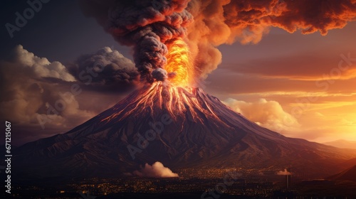 volcanic eruption natural phenomenon.