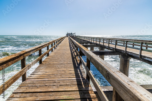 A view down the pier at Swakopmund  Namibia during the dry season