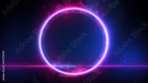 circles, energy source, luminous rings, empty space, frame, ultraviolet spectrum, laser display, smoke