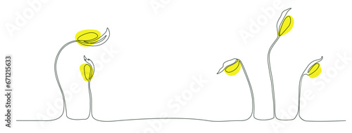 Soybean sprouts vector stock illustration. Isolated on a white background. Micro green.