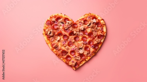 heart shaped pizza.