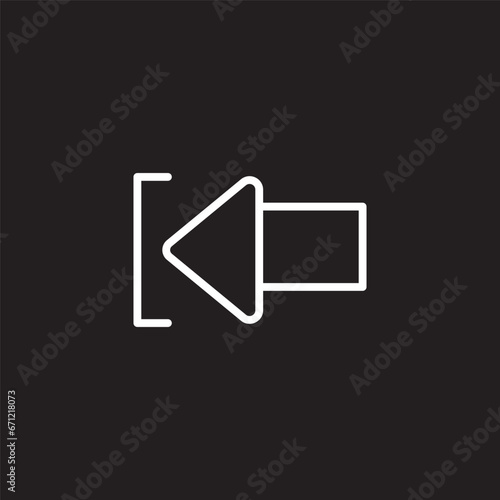 Exit Icon Mark Vector Illustration Design Editable Re sizable  black background
