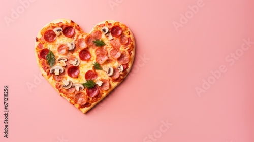 heart shaped pizza.