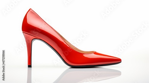 red shoes on a white background. photo