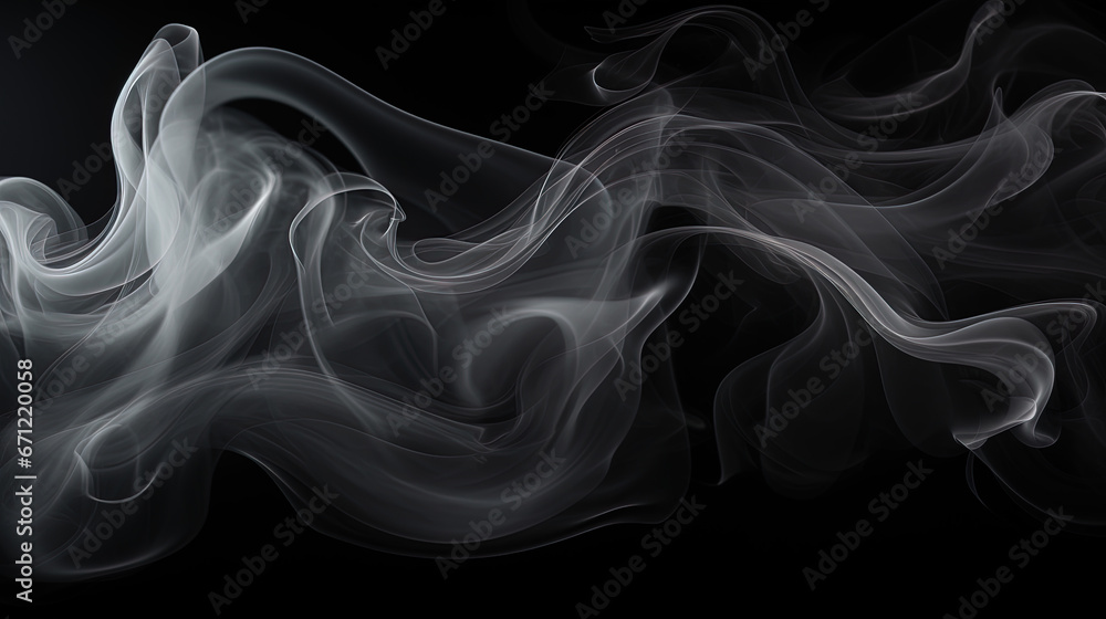 smoke on black background