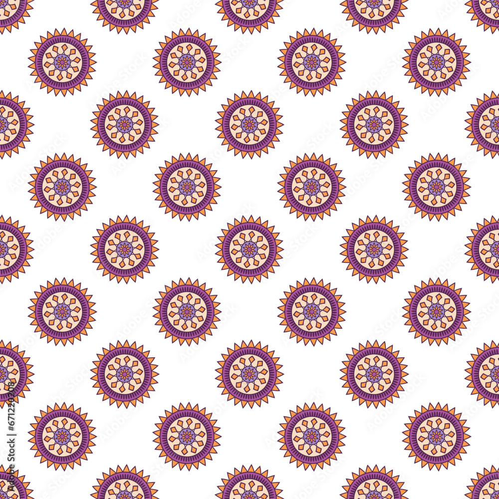 Seamless, floral ornamental background stylized medieval mosaics.
