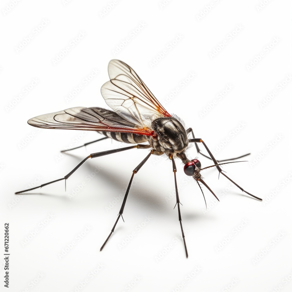 Full body view of a Mosquito on a white background. Full body view of a Mosquito on a white background.