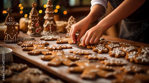 a person making gingerbread cookies