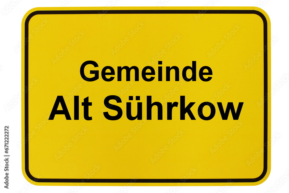 Illustration eines Ortsschildes der Gemeinde Alt Sührkow in Mecklenburg-Vorpommern Illustration eines Ortsschildes der Gemeinde Alt Sührkow in Mecklenburg-Vorpommern
