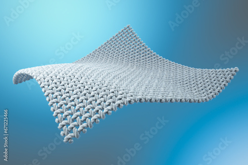 Close-up of fabric interlaced fiber.