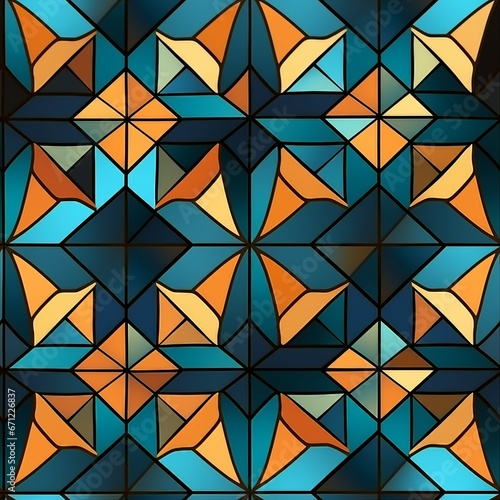 Geometric Tile Mosaic Seamless Pattern.