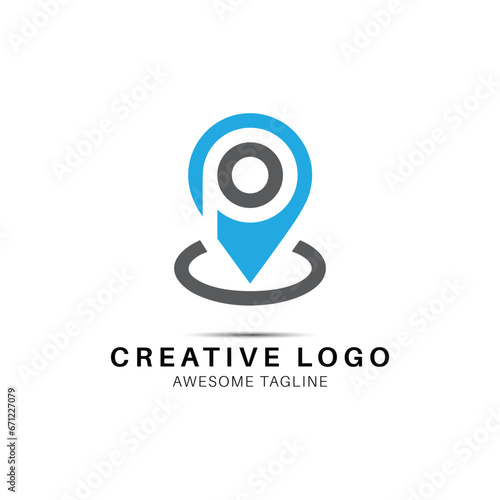 Creative location logo design icon