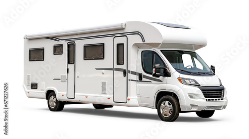 White motorhome isolated from transparent background
