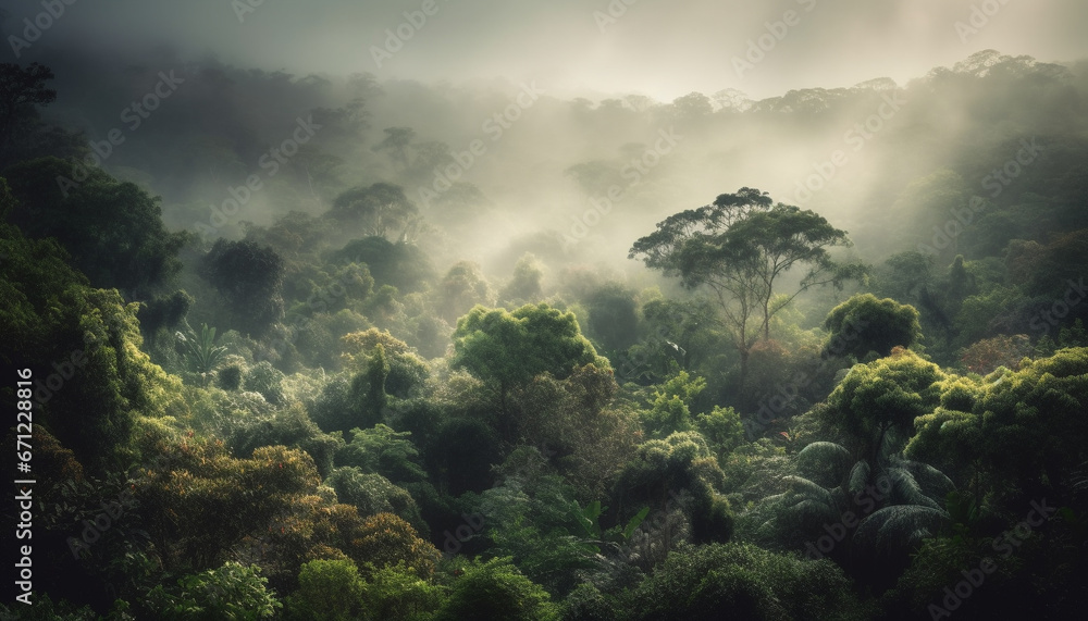 The mysterious dark forest hides a spooky mountain peak mystery generated by AI The mysterious dark forest hides a spooky mountain peak mystery generated by AI