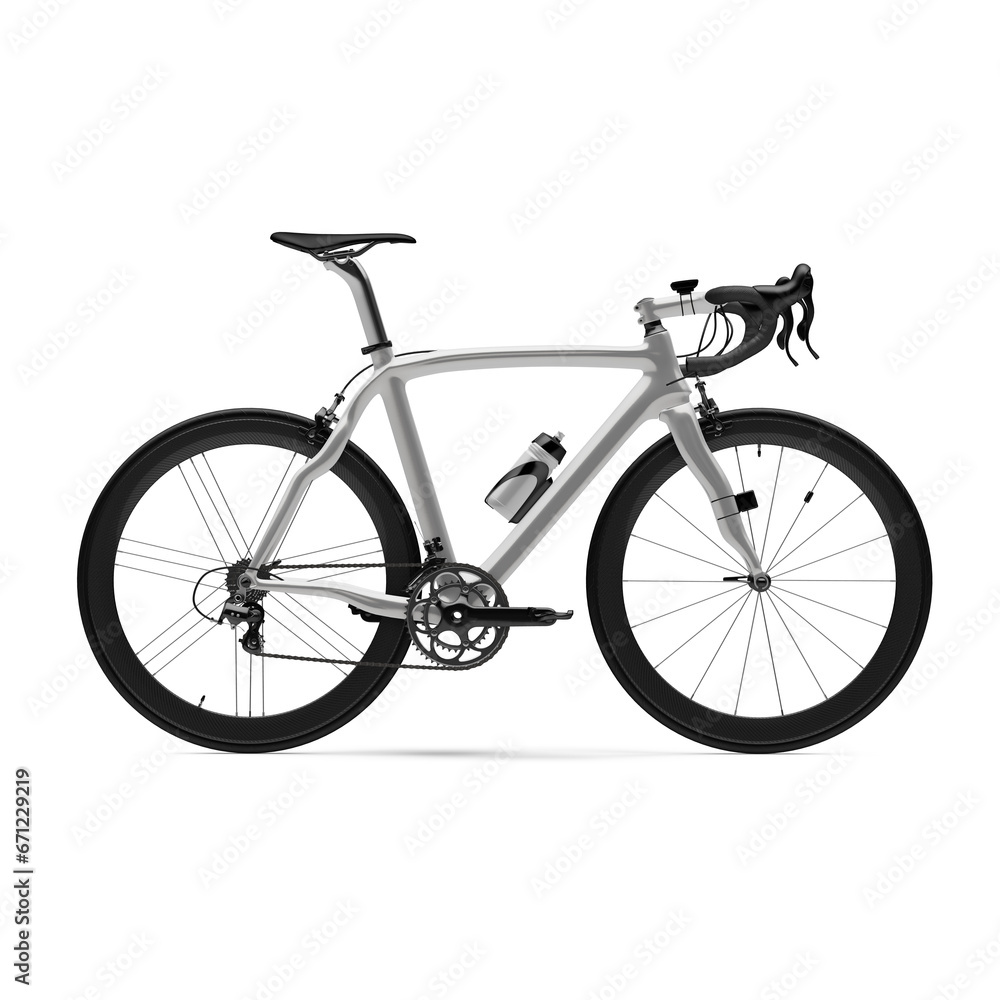 An image with white background with a Bicycle