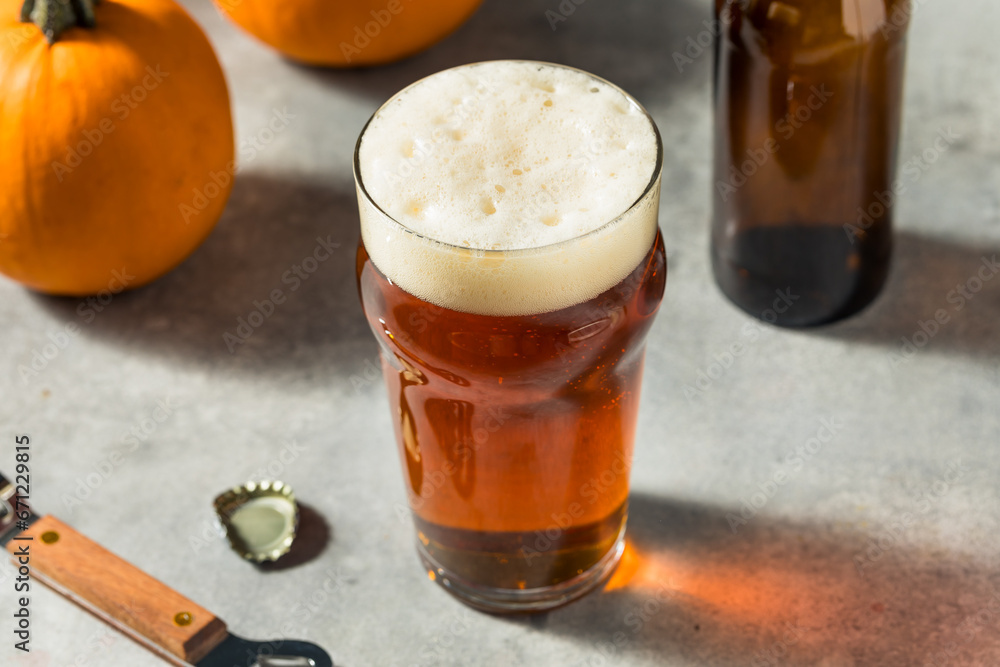 Boozy Refreshing Cold Pumpkin Ale Craft Beer Boozy Refreshing Cold Pumpkin Ale Craft Beer