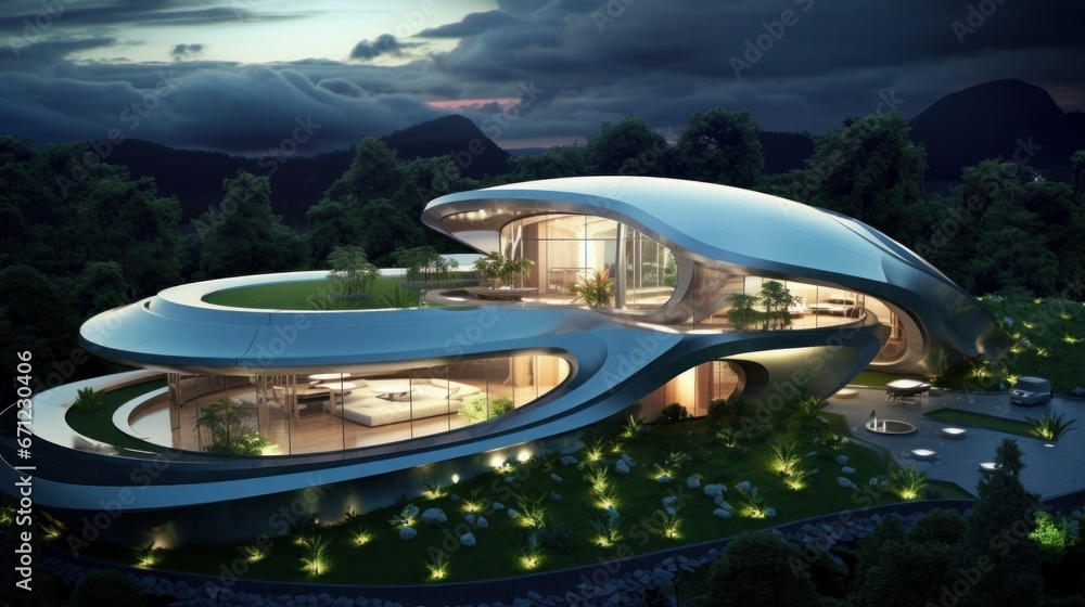 Stunning futuristic luxury eco-home Stunning futuristic luxury eco-home