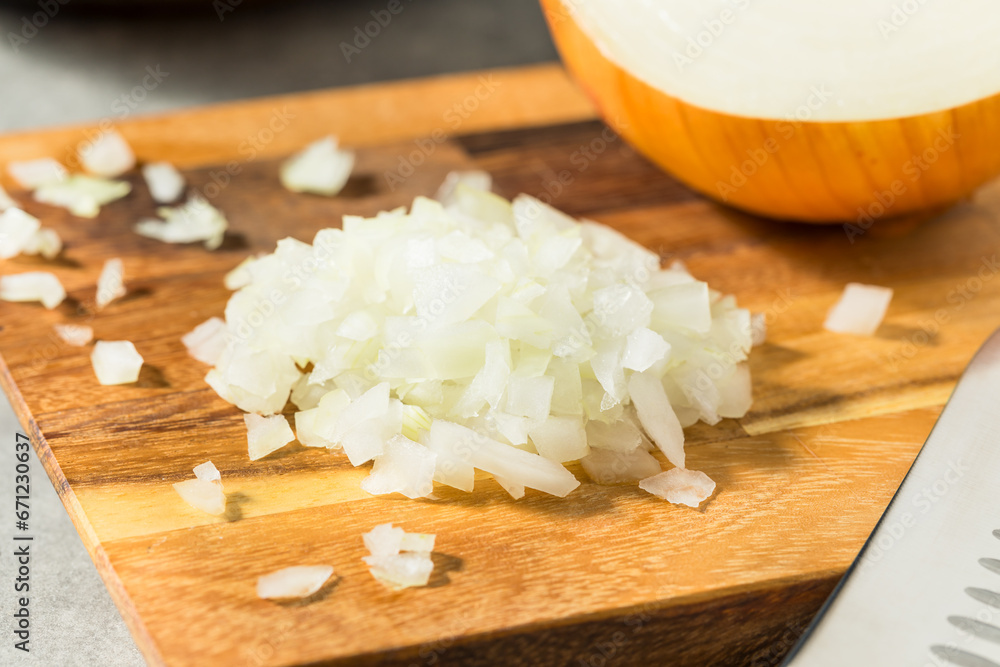 Raw Organic Yellow Diced Onions Raw Organic Yellow Diced Onions