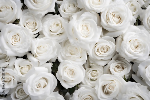 white roses bouquet. generative AI.