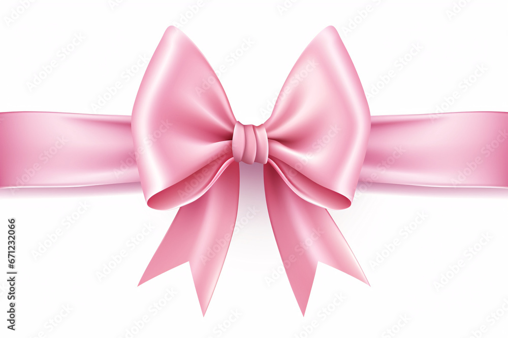 pink ribbon bow, generative ai pink ribbon bow, generative ai