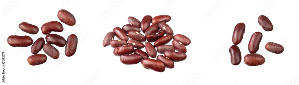 red beans on white isolated background red beans on white isolated background