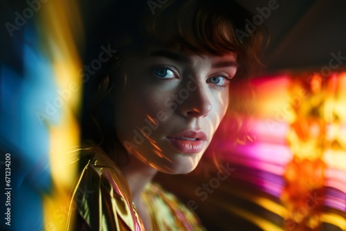 Authentic portrait of a young woman in the disco | Suitable for blog articles, magazines, social media, etc