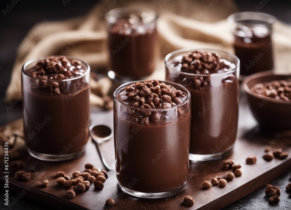 home made chocolate pudding with berries
home made chocolate pudding with berries