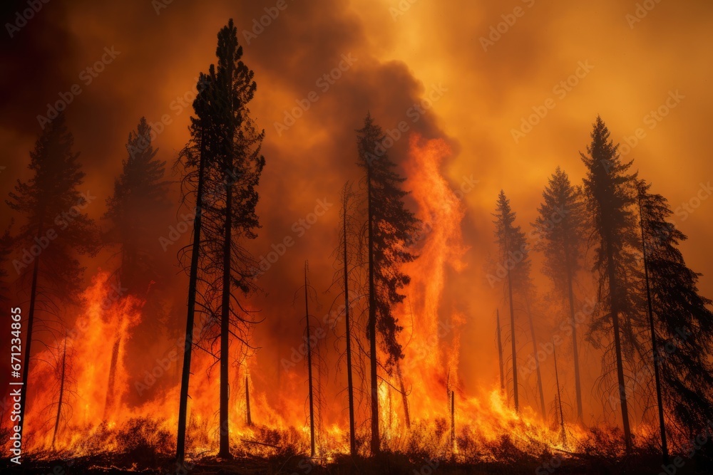 Intense forest fire Intense forest fire