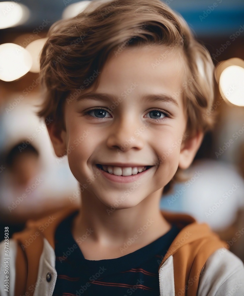portrait of a white American boy with a friendly smile in kindergarten
portrait of a white American boy with a friendly smile in kindergarten