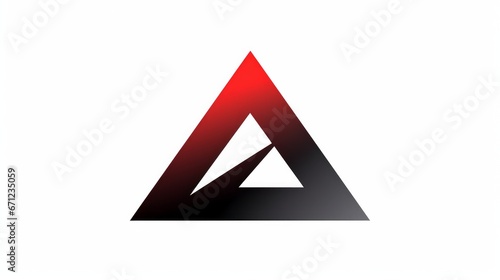 The logo is an abstract graphic that represents motion, progress, or transformation with a triangle