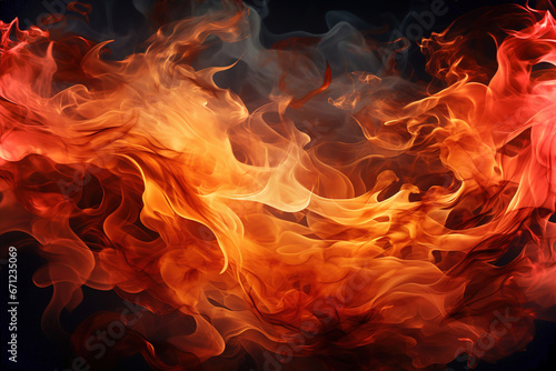 Fire, flames isolated. Design element.