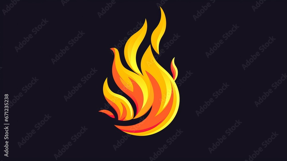 Flame logo, minimal modern style, out run Flame logo, minimal modern style, out run