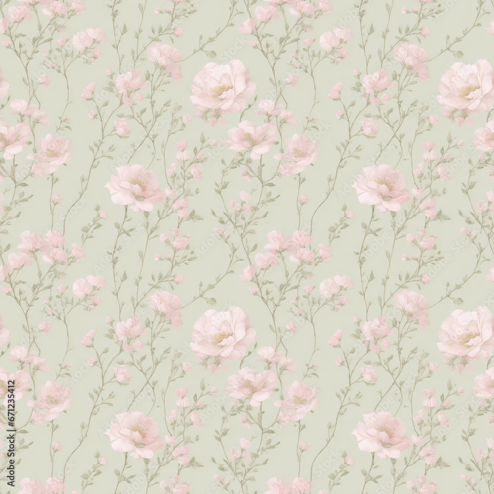 Fototapeta seamless watercolor floral abstract colorful wallpaper