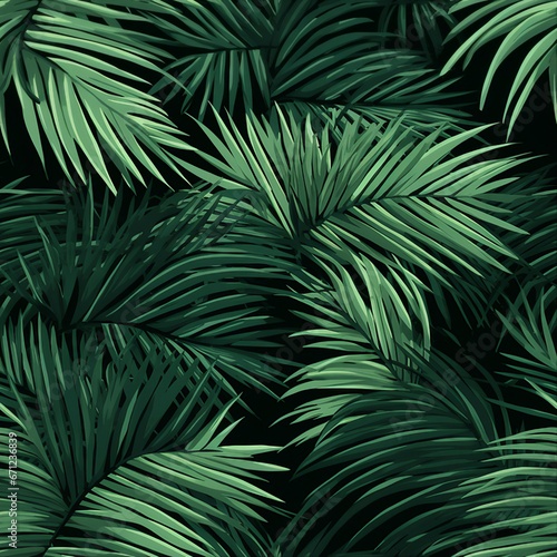Exotic Palm Fronds Oasis Pattern