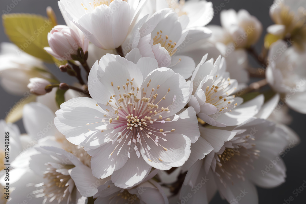 Sakura flower. Cherry blossom close up. Springtime floral background Sakura flower. Cherry blossom close up. Springtime floral background