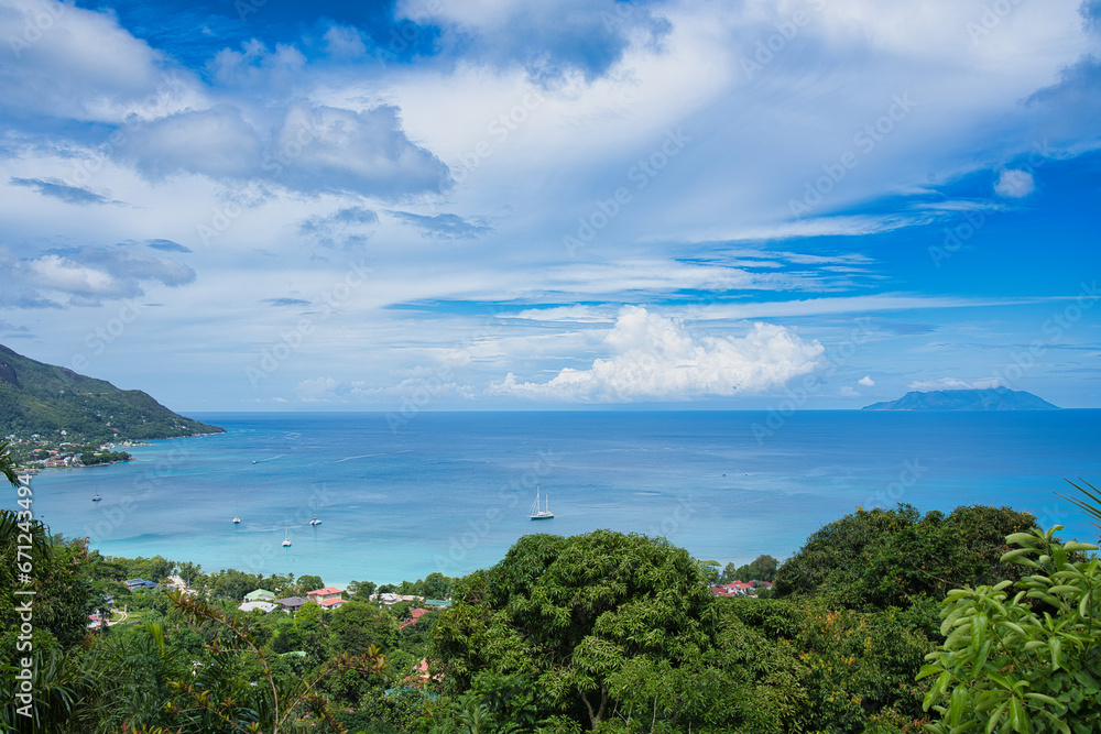 Panoramic view point from the roots Seychelles, Mahe Seychelles 1