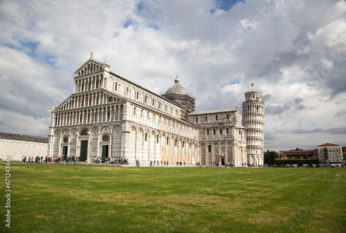 Basilica at piazza dei miracoli in Pisa, Italy photo