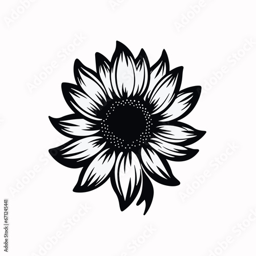 Sunflower in cartoon  doodle style. 2d vector illustration in logo  icon style. AI Generative