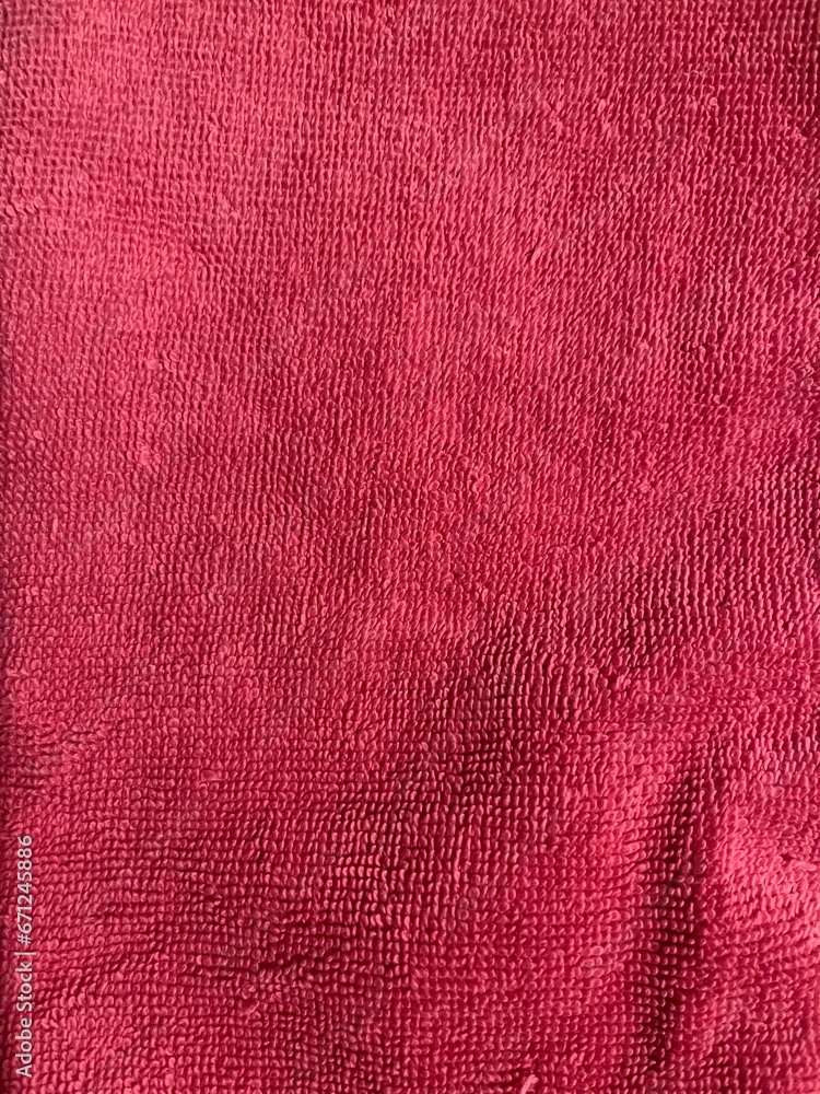 Closeup of a red towel