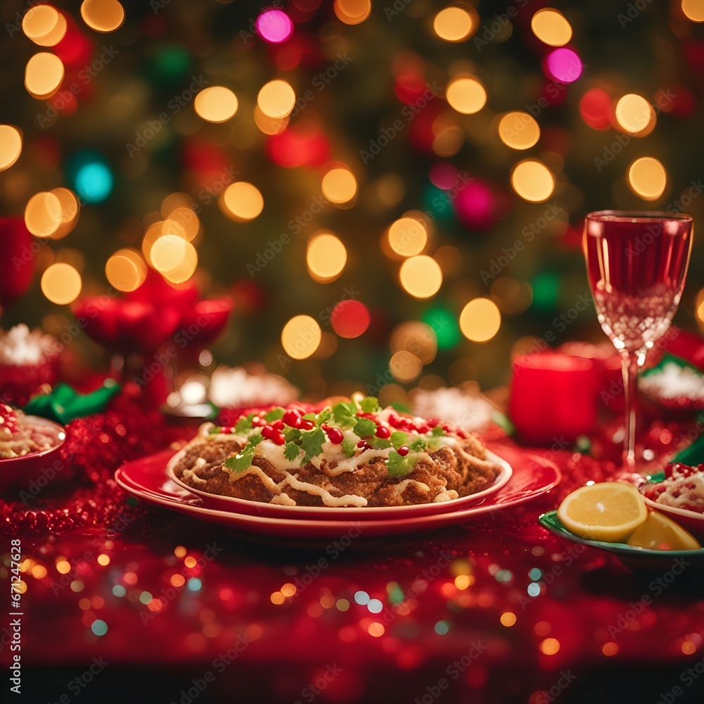 Cena de Navidad Espagueti Pasta Navideña
