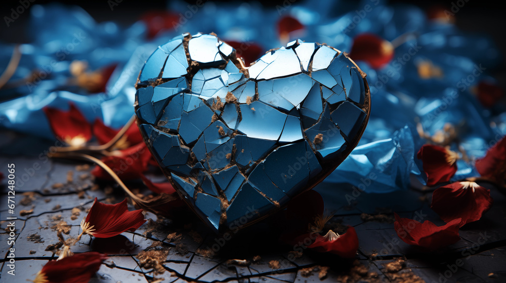 A broken heart symbolizing the feelings of A broken heart symbolizing the feelings of