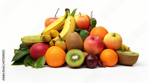 fruits isolated on white