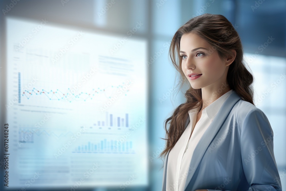 Portrait of a professional financial analyst in the modern digital world Portrait of a professional financial analyst in the modern digital world