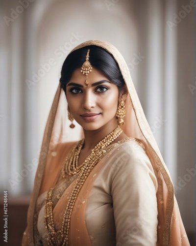 portrait of an Indian woman in traditional clothing
 photo