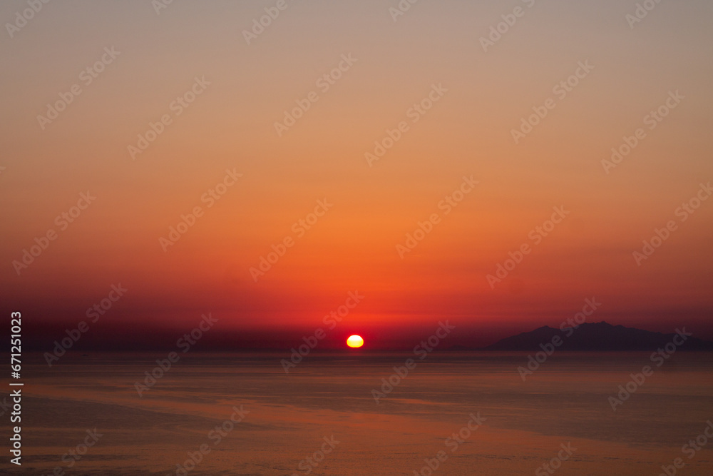 sunset on the sea sunset on the sea