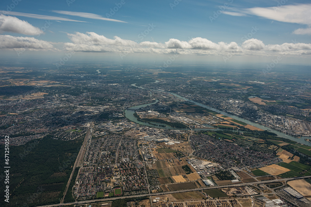 Luftbild Mannheim/Ludwigshafen