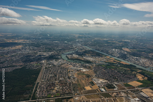 Obraz na płótnie Luftbild Mannheim/Ludwigshafen